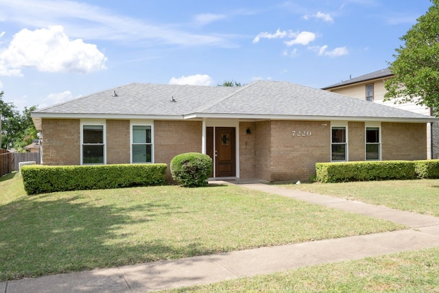 7220 Elderberry Ln, Dallas, TX 75249 - ranch-style home featuring brick siding and roof with shingles
