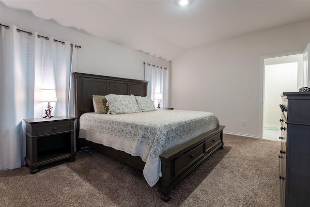 408 Cultivator Ct, Josephine, TX 75189 - bedroom with dark carpet and vaulted ceiling