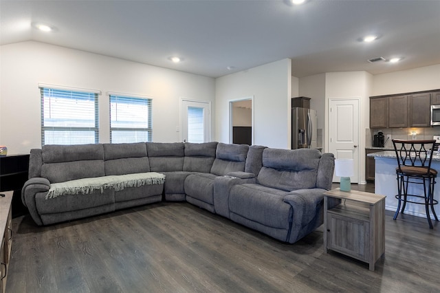 408 Cultivator Ct, Josephine, TX 75189 - living area with dark wood-style floors and recessed lighting