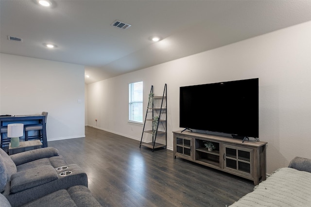 408 Cultivator Ct, Josephine, TX 75189 - living room with dark wood finished floors and recessed lighting