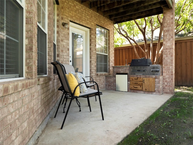 9705 Southern Hills Dr, Plano, TX 75025 - view of patio / terrace featuring an outdoor kitchen