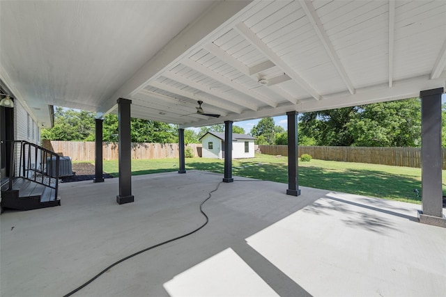 3501 Alta Vista Dr, Waco, TX 76706 - fenced backyard featuring a patio and an outdoor structure