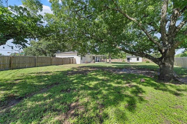 3501 Alta Vista Dr, Waco, TX 76706 - fenced backyard with an outbuilding