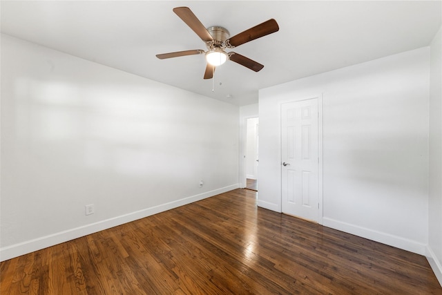 3501 Alta Vista Dr, Waco, TX 76706 - unfurnished room featuring dark wood-style floors and a ceiling fan