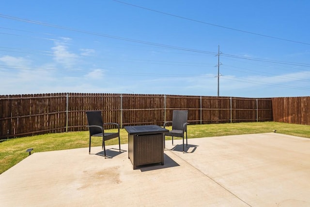 1160 Kirkham Way, Fort Worth, TX 76247 - fenced backyard featuring a patio and a fire pit