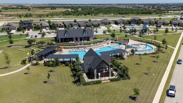 1160 Kirkham Way, Fort Worth, TX 76247 - bird's eye view of a pool area