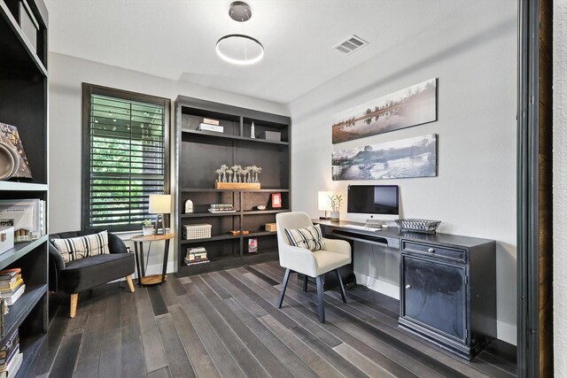 1521 Twistleaf Rd, Flower Mound, TX 76226 - office featuring dark wood finished floors