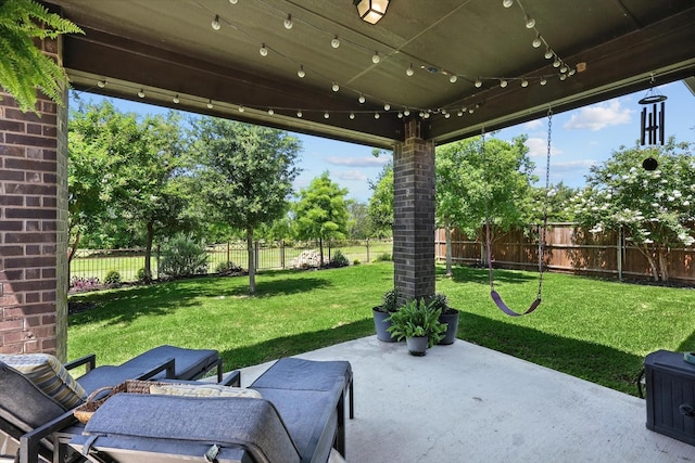 1521 Twistleaf Rd, Flower Mound, TX 76226 - fenced backyard featuring a patio