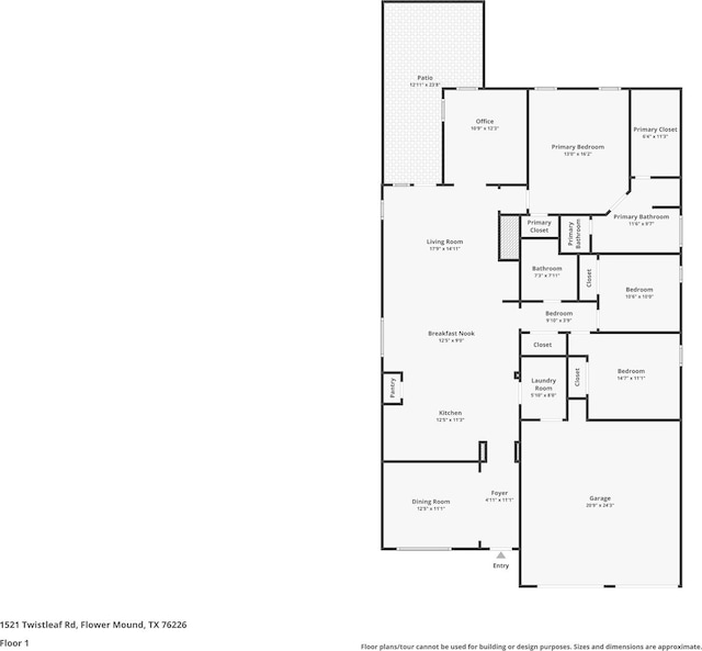 1521 Twistleaf Rd, Flower Mound, TX 76226 - view of floor plan / room layout