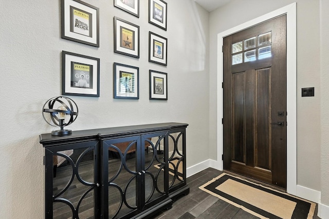 1521 Twistleaf Rd, Flower Mound, TX 76226 - entryway with dark wood finished floors and baseboards