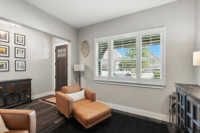 1521 Twistleaf Rd, Flower Mound, TX 76226 - living area with baseboards and dark wood finished floors