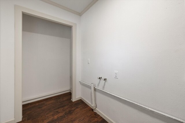 1205 Columbia Cir, Corsicana, TX 75110 - hall with ornamental molding and dark wood finished floors