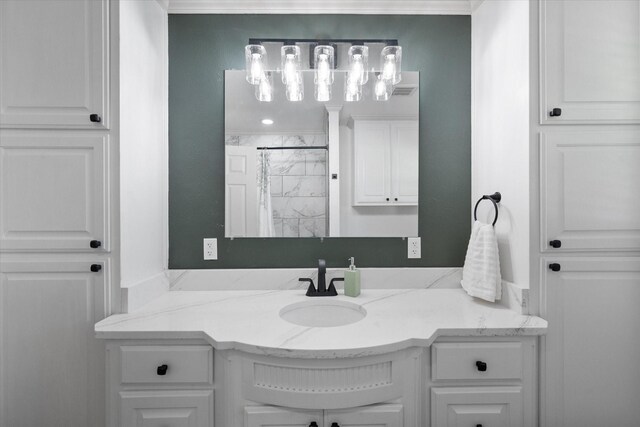 1205 Columbia Cir, Corsicana, TX 75110 - bathroom featuring vanity and a shower with shower curtain