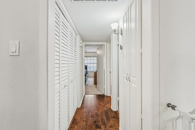 7640 W Greenway Blvd Unit 3D, Dallas, TX 75209 - corridor with dark wood finished floors