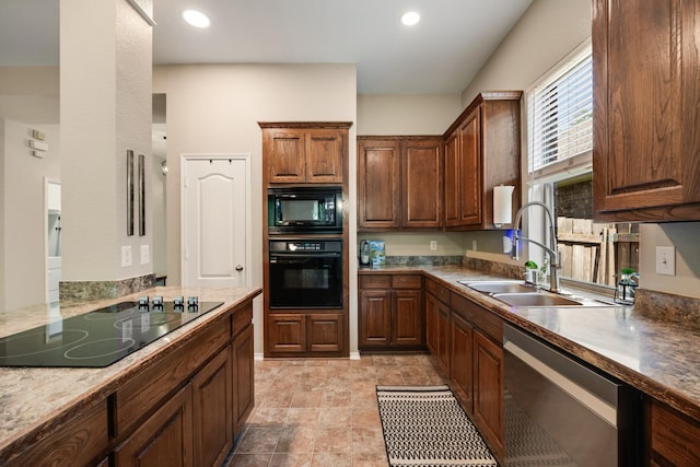 2823 Coteau Way, Dallas, TX 75227 - kitchen featuring black appliances and recessed lighting