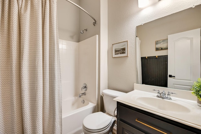 2823 Coteau Way, Dallas, TX 75227 - bathroom with shower / tub combo, vanity, and a textured wall