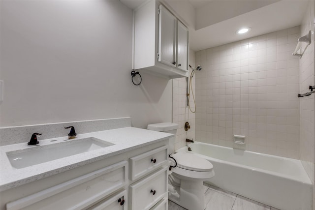 7450 Holly Hill Dr Unit 115, Dallas, TX 75231 - full bathroom with shower / bathtub combination, vanity, and recessed lighting