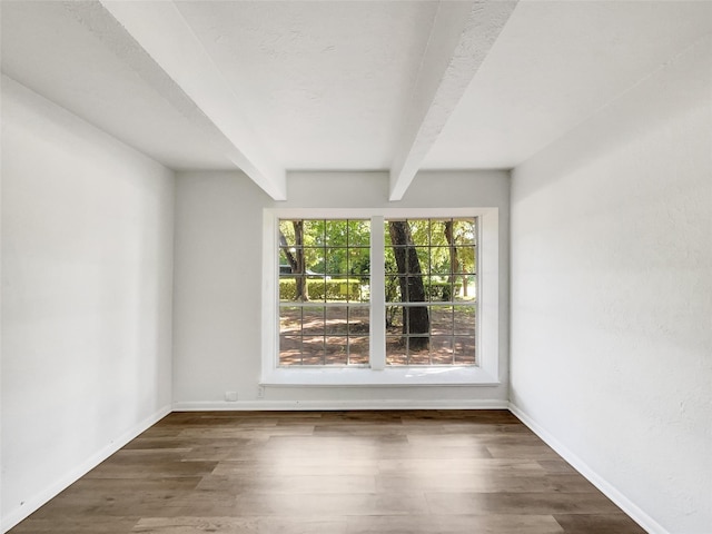 5941 Ten Mile Bridge Rd, Fort Worth, TX 76135 - spare room with beam ceiling and wood finished floors