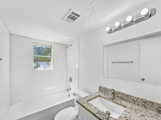 5941 Ten Mile Bridge Rd, Fort Worth, TX 76135 - full bathroom with vanity, shower / washtub combination, and a textured ceiling
