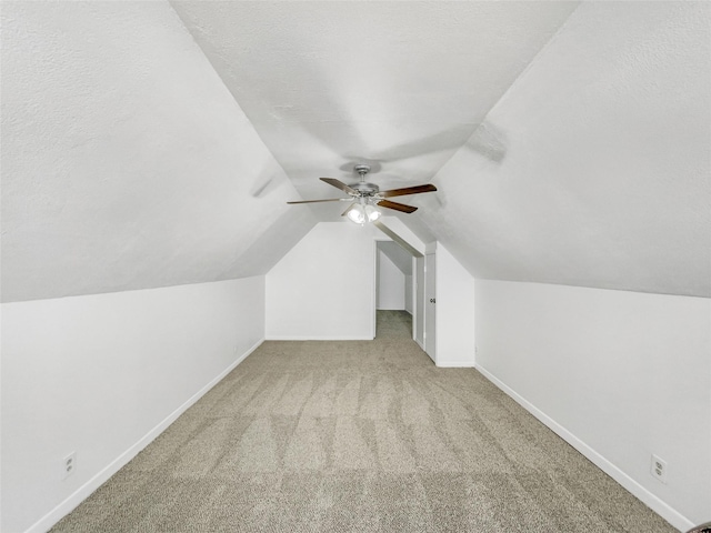 5941 Ten Mile Bridge Rd, Fort Worth, TX 76135 - additional living space with ceiling fan, carpet, and lofted ceiling
