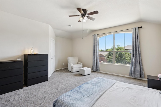 616 Cameron Way, Azle, TX 76020 - bedroom with carpet, lofted ceiling, and a ceiling fan