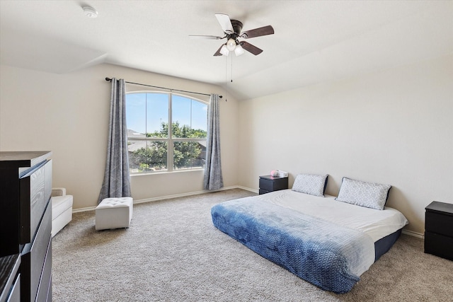 616 Cameron Way, Azle, TX 76020 - bedroom with carpet, ceiling fan, and vaulted ceiling