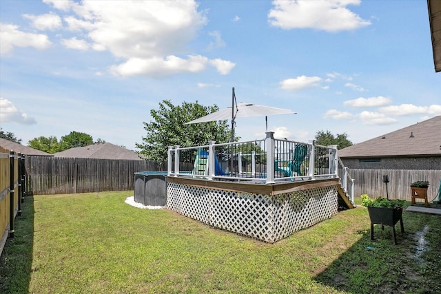616 Cameron Way, Azle, TX 76020 - fenced backyard with a wooden deck