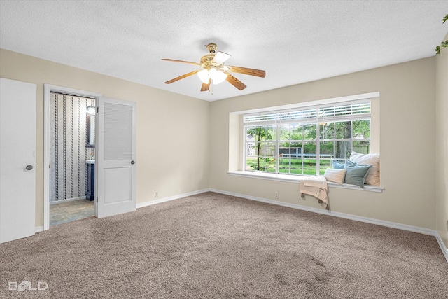 110 Elmview Ln, Haughton, LA 71037 - carpeted spare room featuring a ceiling fan and a textured ceiling