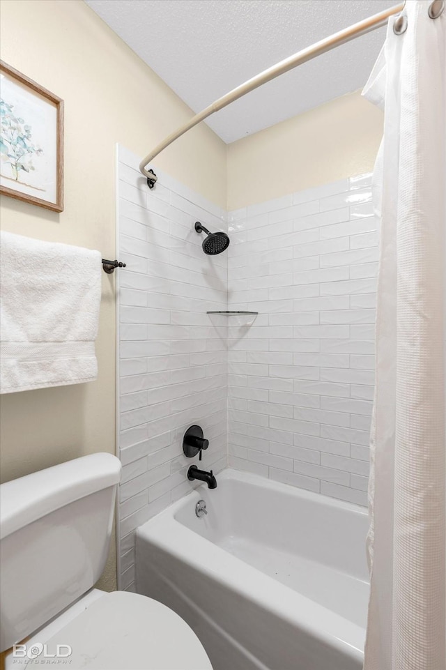 110 Elmview Ln, Haughton, LA 71037 - full bathroom with toilet and shower / bathtub combination with curtain