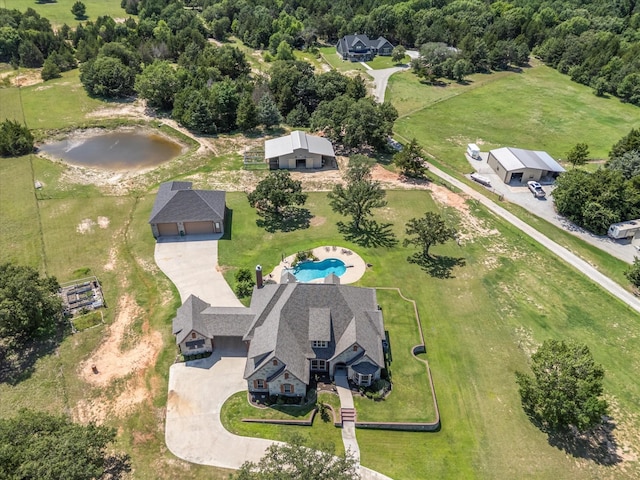 830 Cemetery Rd, Decatur, TX 76234 - aerial view of a pool area and a forest