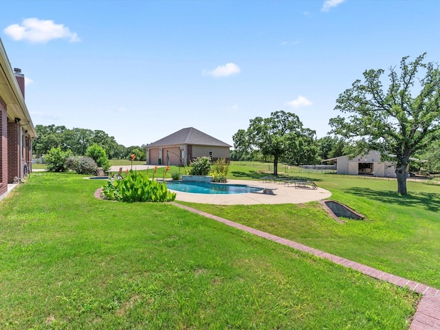 830 Cemetery Rd, Decatur, TX 76234 - view of grassy yard with an outdoor pool