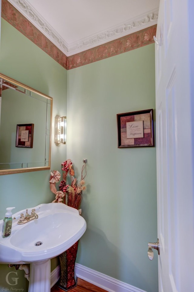133 Downs Dr, Benton, LA 71006 - bathroom with wood finished floors and a sink