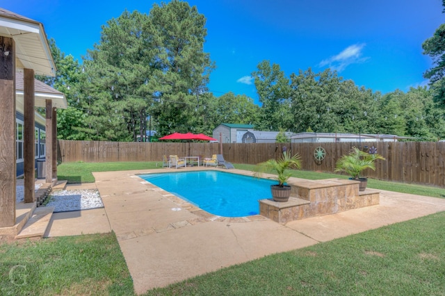 133 Downs Dr, Benton, LA 71006 - view of pool with a patio area and a fenced backyard