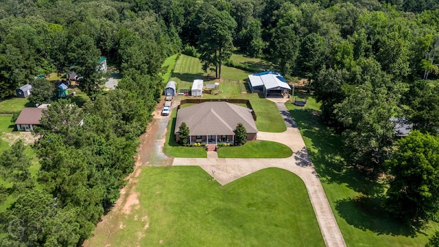 133 Downs Dr, Benton, LA 71006 - bird's eye view of a heavily wooded area