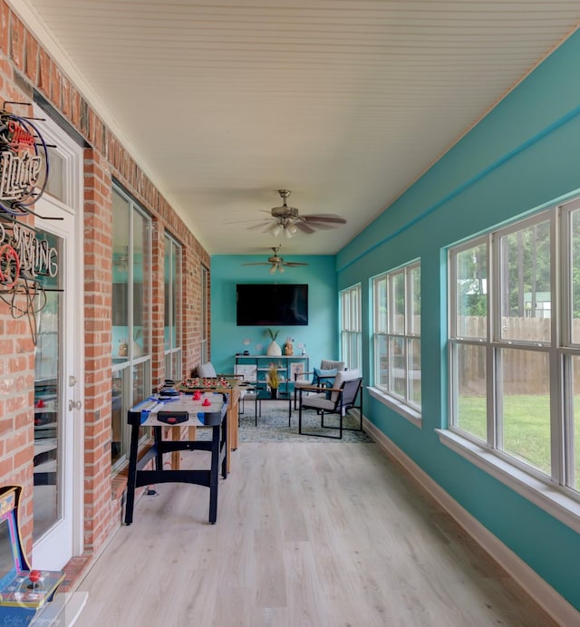 133 Downs Dr, Benton, LA 71006 - sunroom / solarium with wood finished floors and baseboards