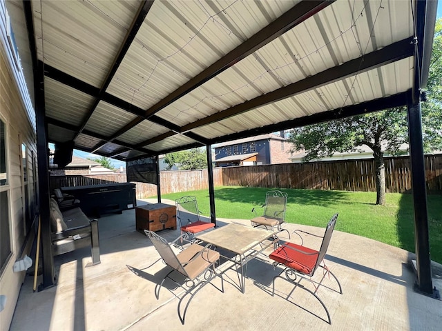 484 Harding Ln, Lavon, TX 75166 - fenced backyard with a patio area