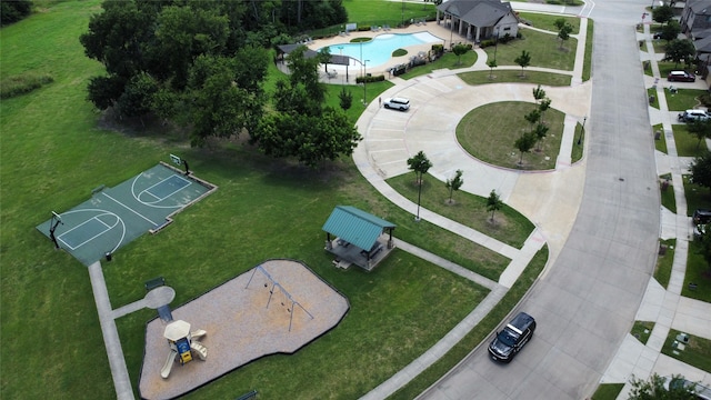 484 Harding Ln, Lavon, TX 75166 - aerial view of a pool