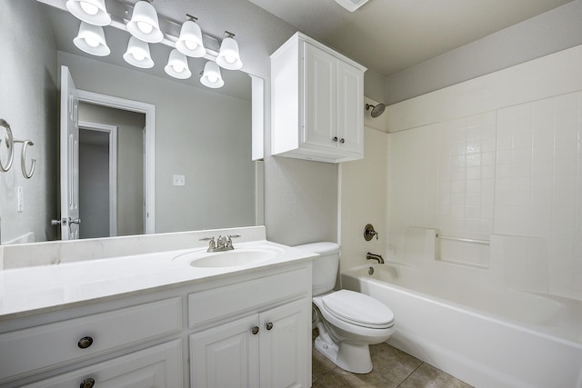 11440 Mitchell Cir, Ponder, TX 76259 - full bath with washtub / shower combination, vanity, and tile patterned floors