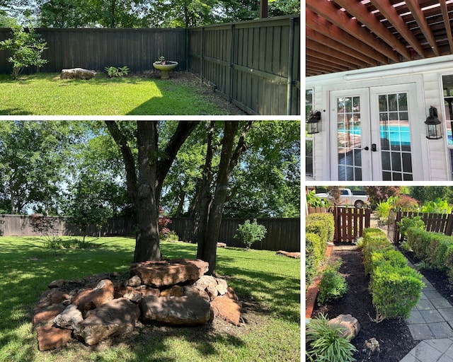 1521 Church St, Sulphur Springs, TX 75482 - fenced backyard with french doors