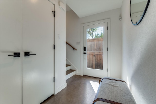 1901 N Carroll Ave Unit 104, Dallas, TX 75204 - doorway with concrete floors and stairway