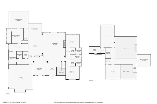 400 Wycliff Dr, China Spring, TX 76633 - view of room layout