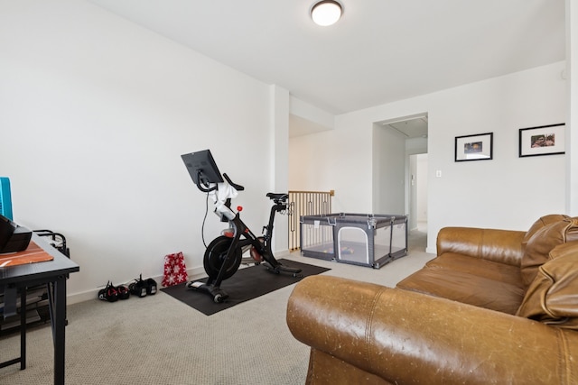 1814 Cypress Gap Trl, Mansfield, TX 76063 - workout room featuring attic access and carpet