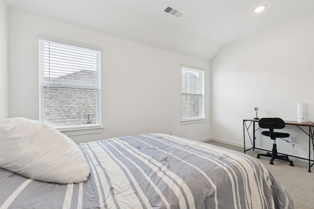 1814 Cypress Gap Trl, Mansfield, TX 76063 - bedroom featuring carpet floors, lofted ceiling, and recessed lighting