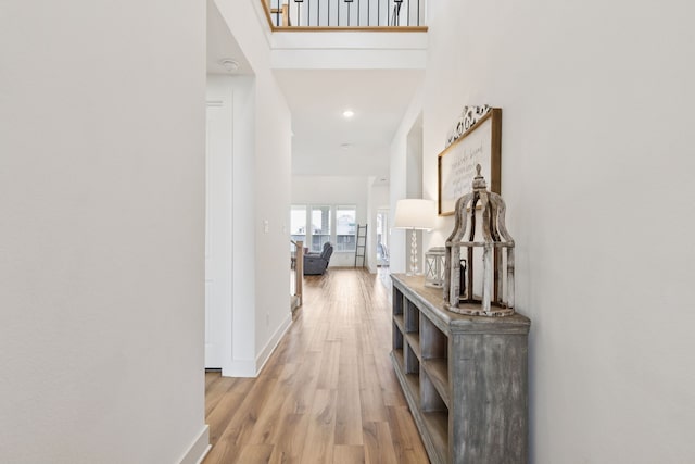 1814 Cypress Gap Trl, Mansfield, TX 76063 - hall featuring light wood finished floors and recessed lighting