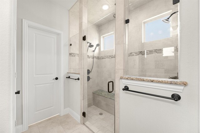 1020 Perennial Ln, Little Elm, TX 75068 - full bathroom featuring a shower stall and tile patterned flooring