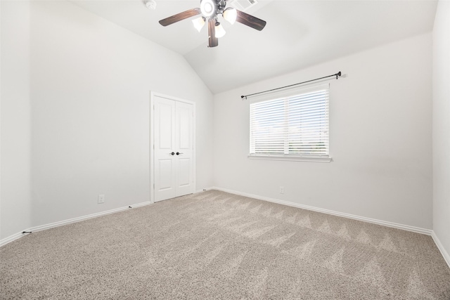 1020 Perennial Ln, Little Elm, TX 75068 - carpeted empty room with ceiling fan and lofted ceiling