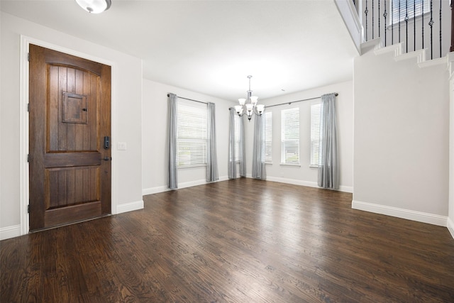 1020 Perennial Ln, Little Elm, TX 75068 - entryway featuring a chandelier and wood finished floors