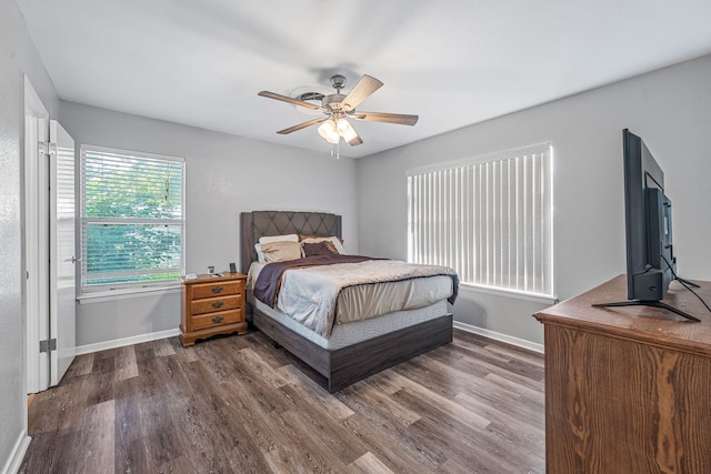 1007 College Ave, Glen Rose, TX 76043 - bedroom featuring wood finished floors and a ceiling fan