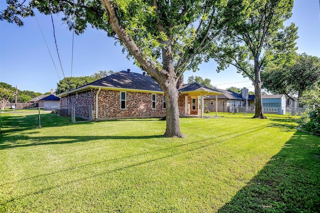 555 Meadowbrook Dr, Burleson, TX 76028 - rear view of property featuring brick siding and a gate