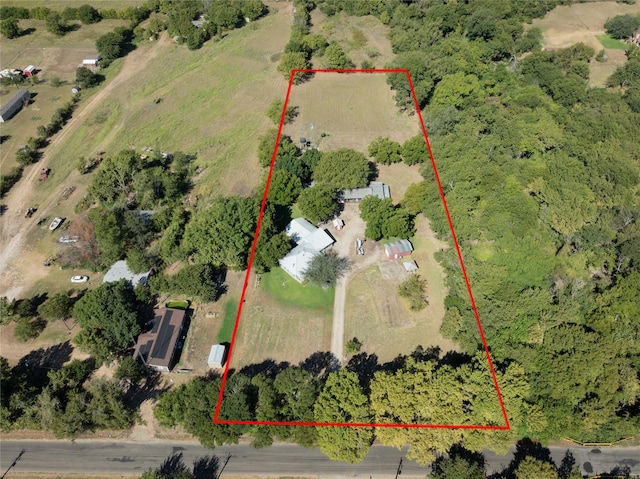 4525 Midway Rd, Weatherford, TX 76085 - view of rural area with property parcel outlined
